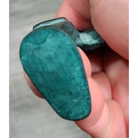 Vintage Japanese Rustic Bronze Geisha Girl Statue Sculpture Figurine 4.25x1.75" - Picture 9 of 11